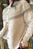 Ferguson Fair Isle Cardigan Oatmeal